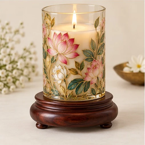 Botanical Woodbase Candle — illustrative product reference